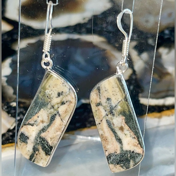 Serpentine Earrings 1 7/8” - Picture 4 of 12